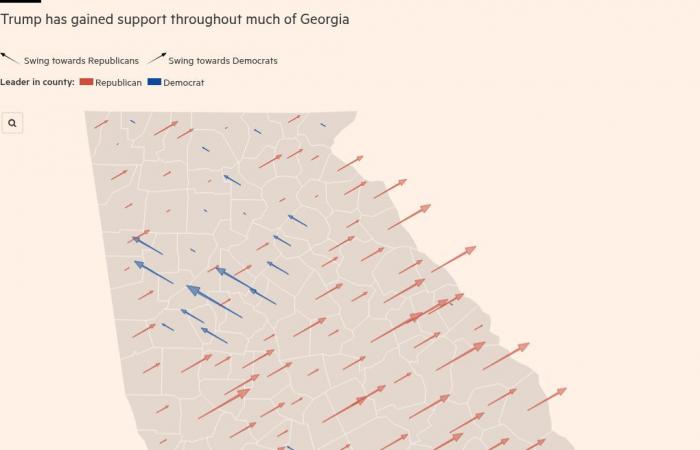 Le passage à Trump dans les cartes et les graphiques