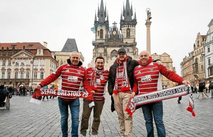 leur avion annulé, ces supporters du Stade Brestois ont dû rouler 16 heures pour rejoindre Prague !