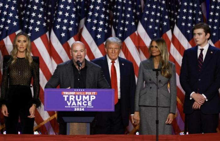 Le grand merci de Dana White à Donald Trump pour sa victoire à la présidentielle américaine