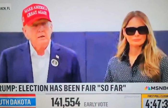 Les internautes sont persuadés que Trump a voté accompagné d’une fausse Melania avec de grosses lunettes de soleil