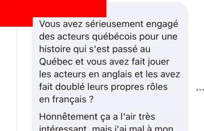 Cette série américaine basée sur une histoire québécoise a été tournée en anglais avec des acteurs québécois qui se sont eux-mêmes doublés pour la version française et tout le monde est bien impliqué.