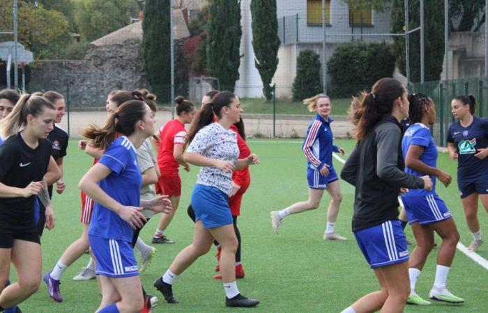 Les joueurs de l’équipe de France de police préparent leur Euro au stade Jean-Bouin, à Nîmes