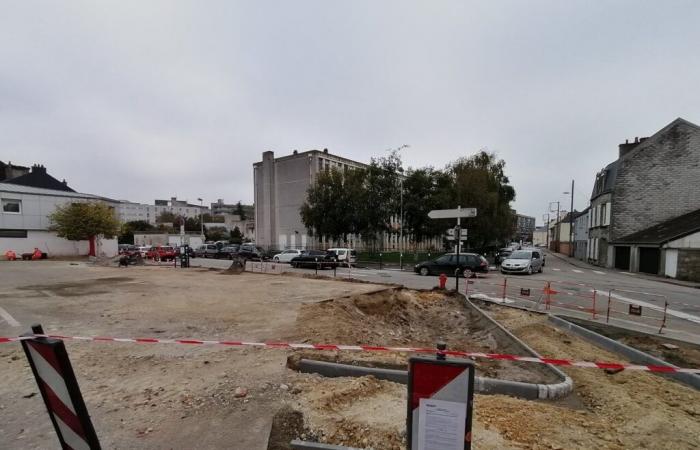 Ce parking proche de l’hôpital de Cherbourg est en cours de réaménagement