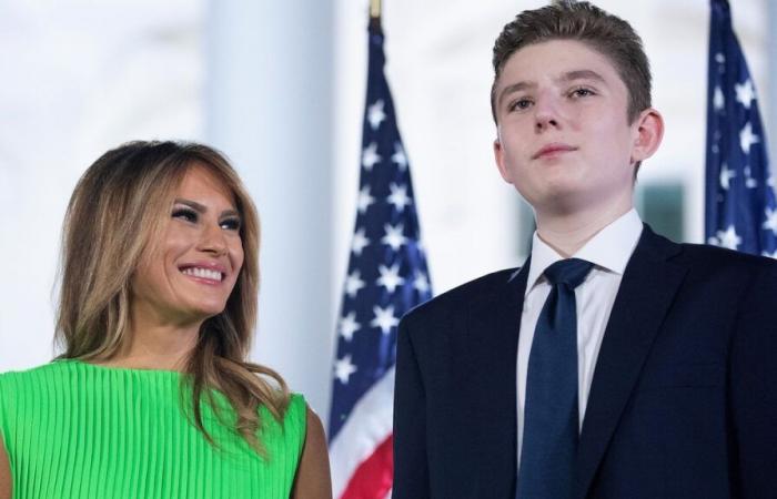 Melania Trump partage une photo de son fils Barron Trump votant pour la première fois