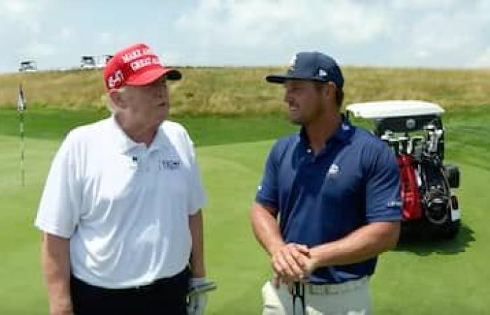 Bryson DeChambeau monte sur la scène de Donald Trump après sa victoire