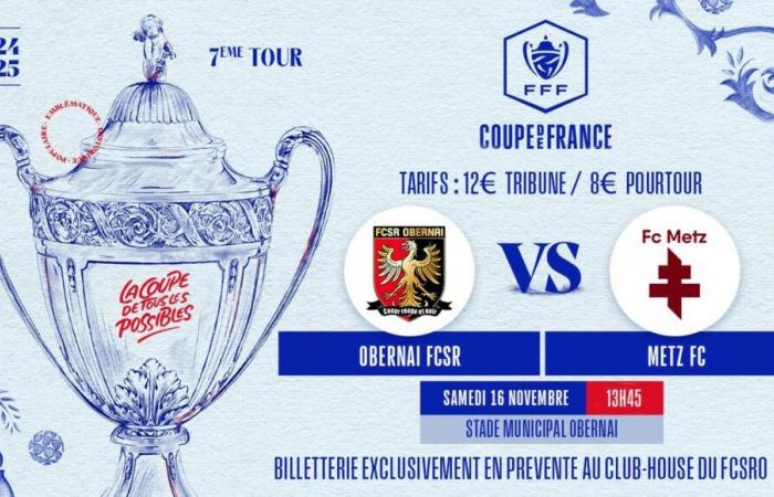 comment regarder le match entre le FCSR Obernai (R2) et le FC Metz ?