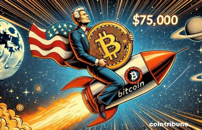 Trump propulse Bitcoin au-delà de 75 000 $