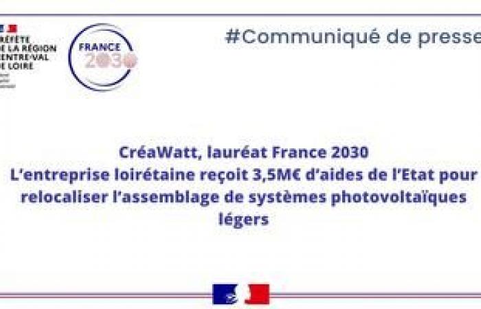 CréaWatt, lauréat France 2030 (Communiqué de presse)