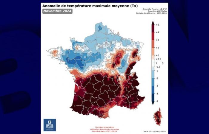 La France coupée en deux depuis début novembre