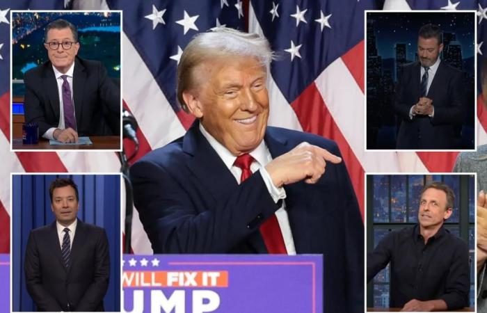 Jimmy Kimmel, Stephen Colbert et Fallon s’effondrent face à la victoire électorale de Trump