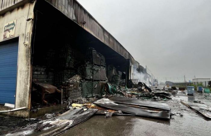 le siège de la société Kalifrais entièrement détruit par un incendie