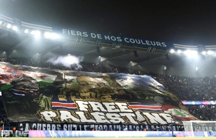 le tifo parisien pour la Palestine suscite des réactions