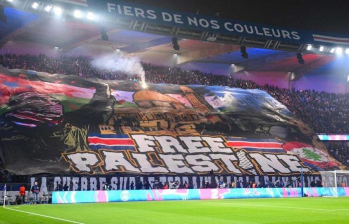 « Palestine libre », le magnifique tifo au Parc des Princes avant l’Atletico