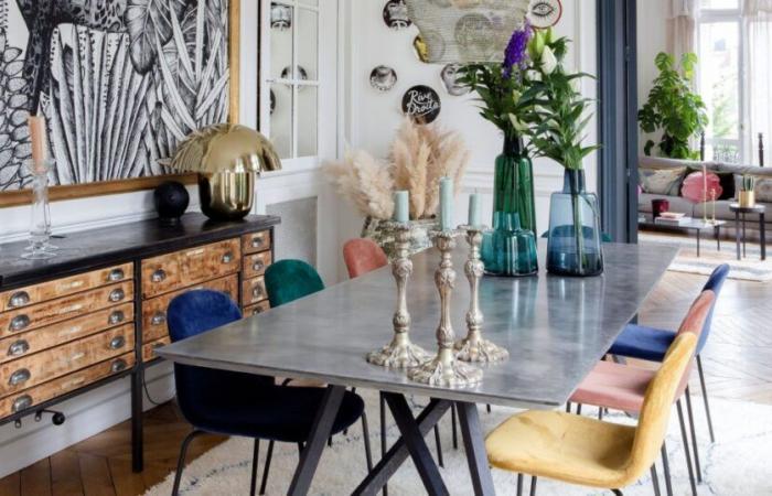 A Paris, un appartement familial chic et éclectique