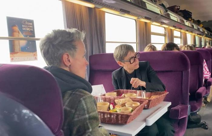 dans le « train du cholestérol » avec des écrivains en route vers la Foire du livre de Brive