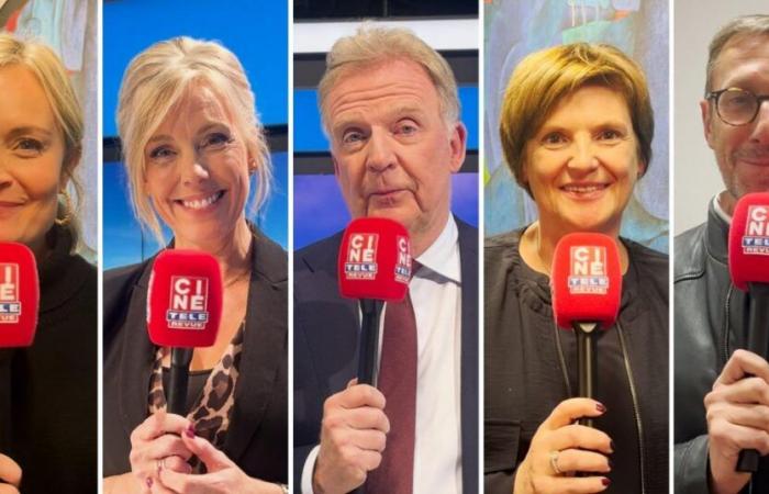 Ophélie Fontana, Sacha Daout, Véronique Barbier and Nathalie Maleux salute the work of François De Brigode after his last news at RTBF (video)