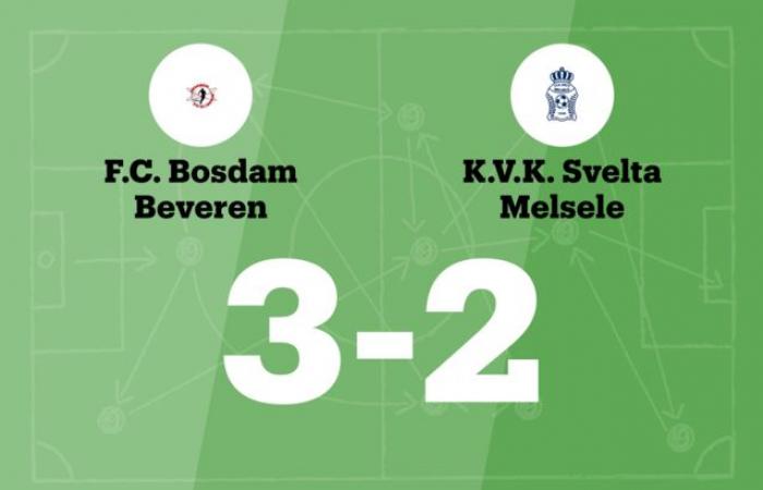 Bosdam Beveren B transforme un déficit en victoire contre Svelta Melsele B (Beveren-Waas)