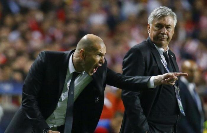 La position de Zinedine Zidane sur un retour au Real Madrid alors que Carlo Ancelotti vacille