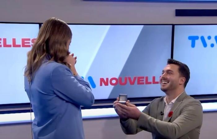 Une présentatrice de TVA Nouvelles lui est proposée en direct à la télé.