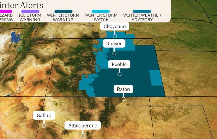 La tempête hivernale se propage au Colorado