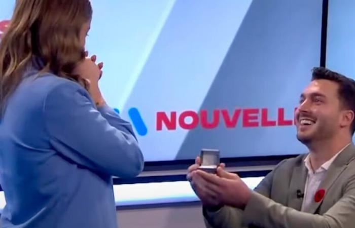 Une présentatrice de TVA Nouvelles lui est proposée en direct à la télé.