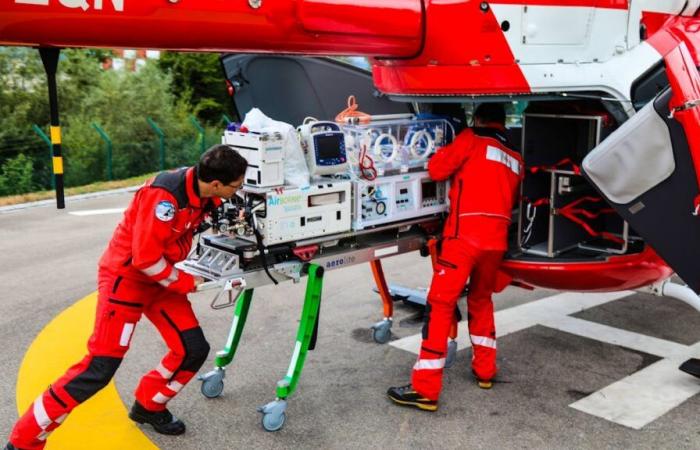 Trois bébés ont pu être évacués par avion malgré le brouillard