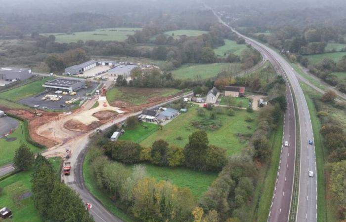 On en sait plus sur l’imposant rond-point en cours de construction le long de la RN13, dans le Cotentin