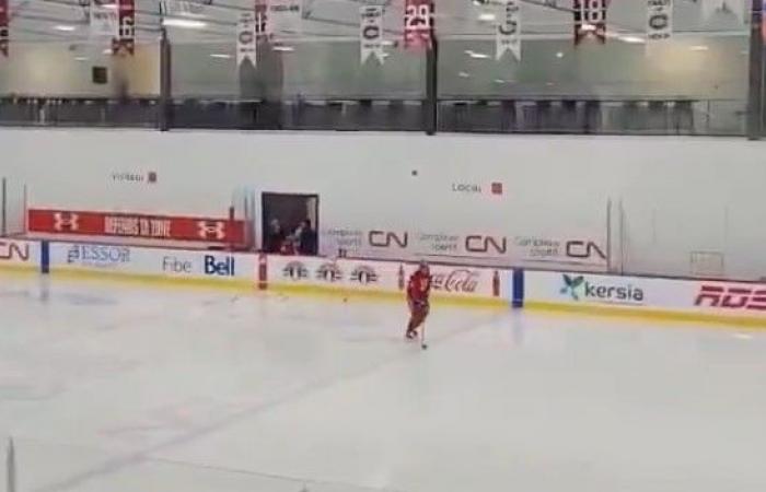 Patrik Laine a patiné à Brossard aujourd’hui