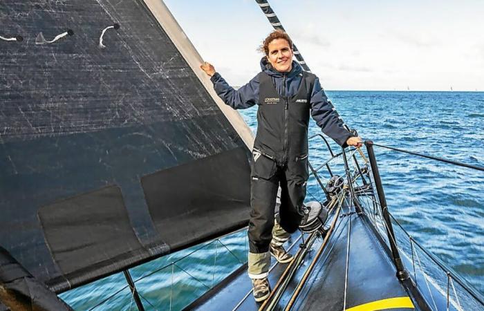 Clarisse Crémer au départ du Vendée Globe contre vents et marées