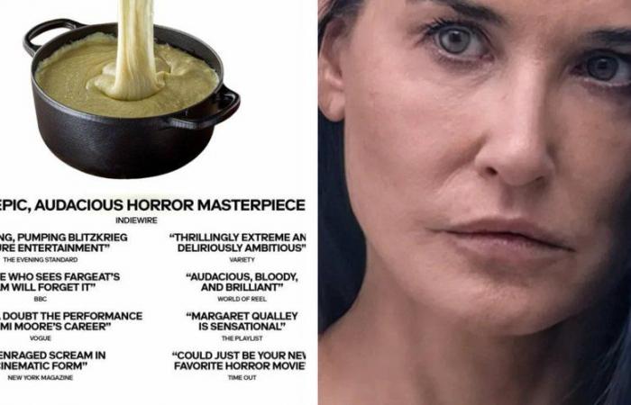 Demi Moore fait tourner l’aligot dans le film “The Substance”, le plat emblématique de l’Aubrac apparaît à Hollywood