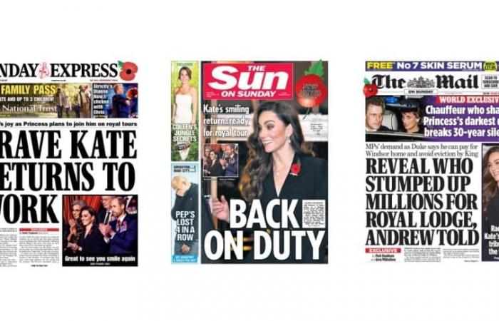 la presse britannique salue le retour de Kate Middleton