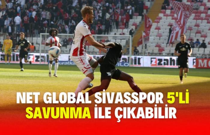 Net Global Sivasspor pourrait proposer une défense à 5