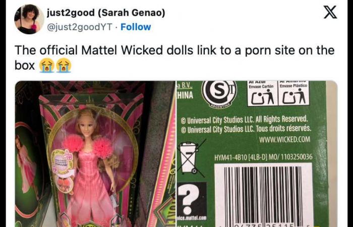 Mattel s’excuse après avoir accidentellement fait la promotion d’un site porno sur l’emballage de la nouvelle poupée “Wicked”