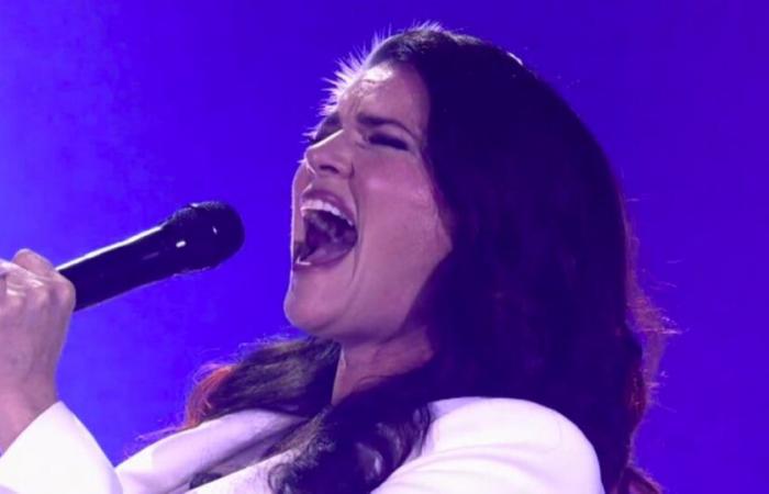 Marie-Ève ​​Janvier livre une performance spectaculaire sur le plateau de Masquerade Singers