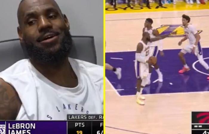 LeBron James bat son propre record et distingue un fan alors que les fans font la même blague