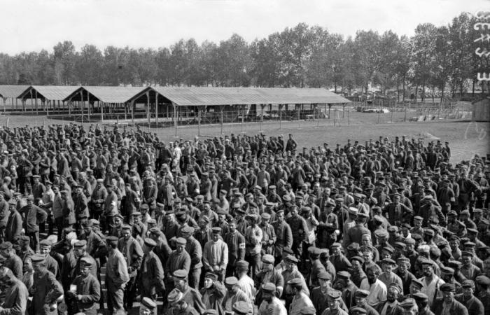 Prisonniers allemands à Saint-Dizier, en 1916