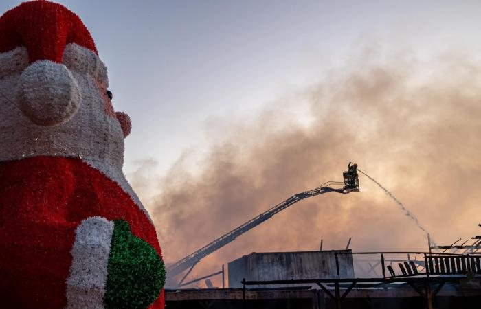 le marché de Noël partiellement détruit avant son ouverture