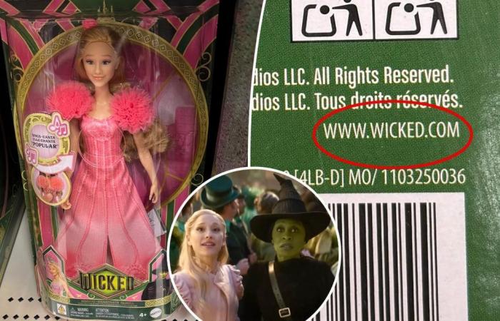 Un lien sur les boîtes de poupées du film « Wicked » mène vers un site porno… Mattel s’excuse