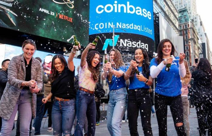 Coinbase augmente de plus d’un cinquième ce mois-ci