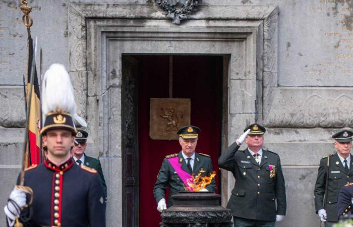 Le roi Philippe rend hommage aux soldats tombés amoureux de la patrie belge