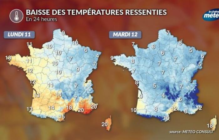 une vague de froid va balayer tout le territoire cette semaine