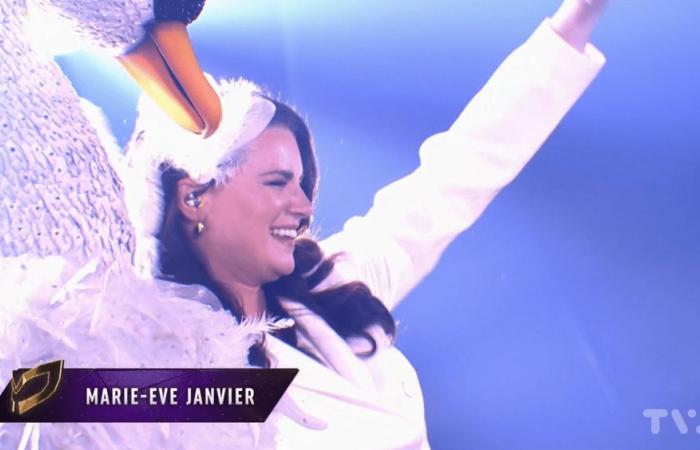 Marie-Ève ​​Janvier livre une performance spectaculaire sur le plateau de Masquerade Singers