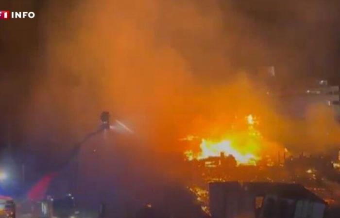 un incendie spectaculaire ravage le marché de Noël du Barcarès