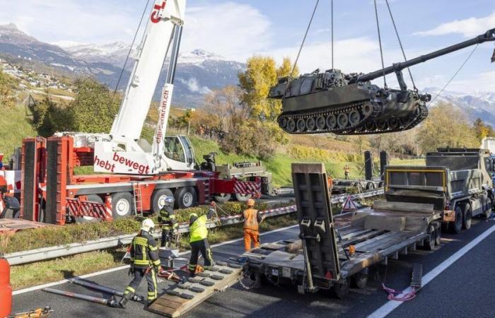 L’A9 rouverte après l’accident à Sierre entre deux camions de l’armée