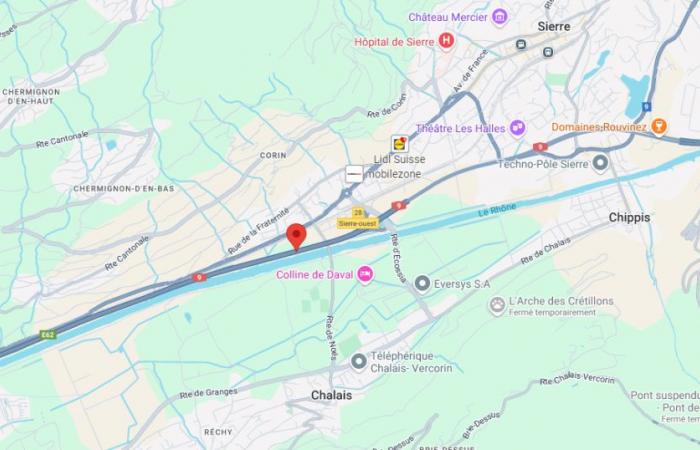 L’autoroute fermée entre Sion et Sierre, après un accident impliquant deux camions de l’armée