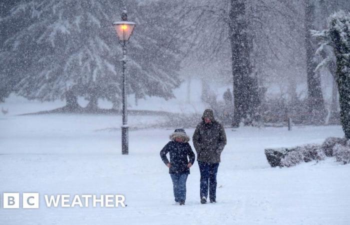 Première neige de la saison pour certains alors que l’air arctique balaye le Royaume-Uni