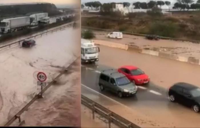 Une tempête inonde les rues d’Almería et déborde ses ramblas