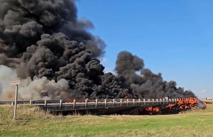 Réouverture de la route 311 après un incendie en mai