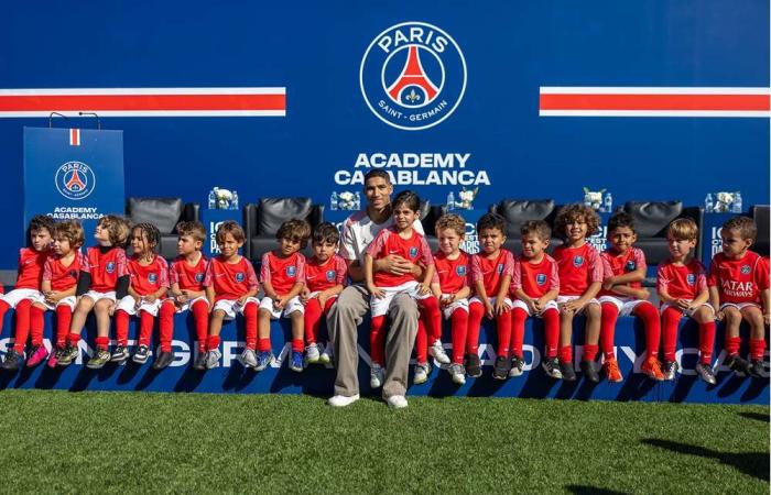 Achraf Hakimi inaugure la nouvelle académie du PSG à Tamaris