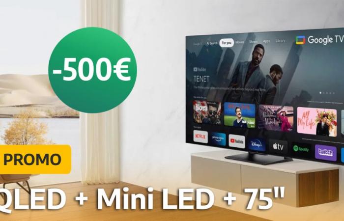 Ce téléviseur TCL Mini LED 4K QLED de 75 pouces en 144 Hz est en promotion à 500 € chez Carrefour !